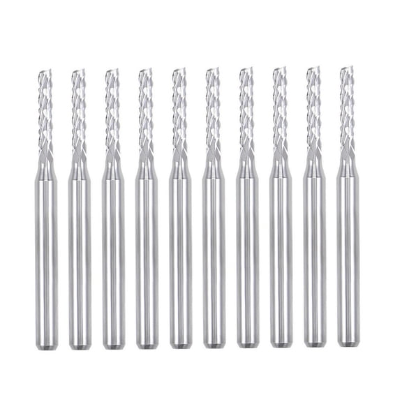 Homena 2mm Carbide End Mill Drill Bits Set of 10 for CNC For PCB Applications