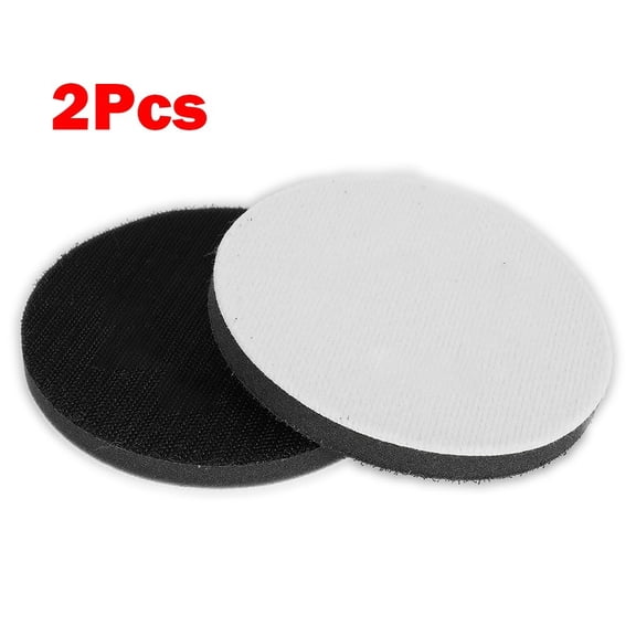 Homena 2pcs 5 Inch Soft Foam Interface Sanding Disc Sander Buffer Backing Pad White Black Round Coins Tape
