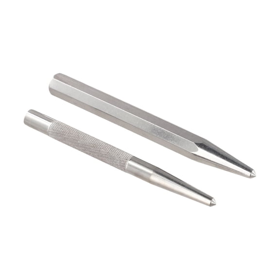 Homena 2pcs Center Punch Locator Set Metal Chisel Point Punch for Drill Marking