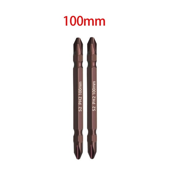 Homena 2pcs Electric Screwdriver Bit Set PH2 Magnetic Double Head Bits 65mm 100mm 150mm Screw Driver Power Tool Accessories