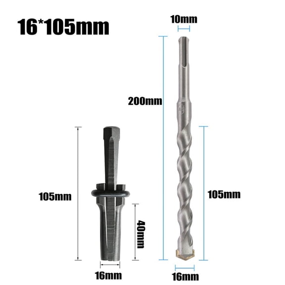 Homena 2pcs Rock Stone Splitters With 10mm SDS-PLUSDrill Bit Metal Plug Wedges Concrete Rock Splitters Stone Splitting Tool Drilling