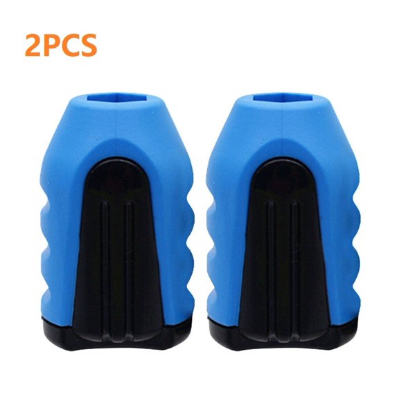 Homena 2pcs Screwdriver Bit 1/4'' Shank Screwdriver Bit Magnetic Ring Head Screwdriver Bits Holder Demagnetizer For Electric Screw Bit