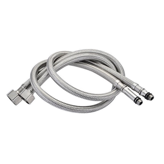 Homena 2pcs Stainless Steel Shower Hose Water Tube Hose Pipe Flexible Hot And Cold Mixer Hose Extension Bath Accessories 60/80cm
