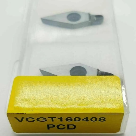 Homena 2pcs VCGT160408 PCD Insert Cutting Tool for For aluminum and Copper Machining