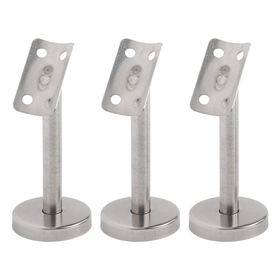 Homena 3 Pcs Stair Handrail Brackets Adjustable Column Straight Bracket 304 Stainless Steel Handrail Wall Support Fixed Hardware