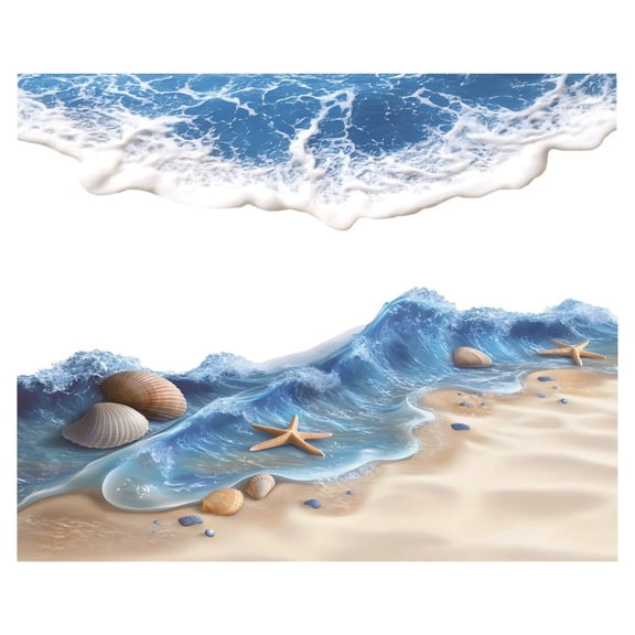 Homena 3D Starfish Shell Toilet Sticker for Bathroom Wall Tile Glass Metal Decoration