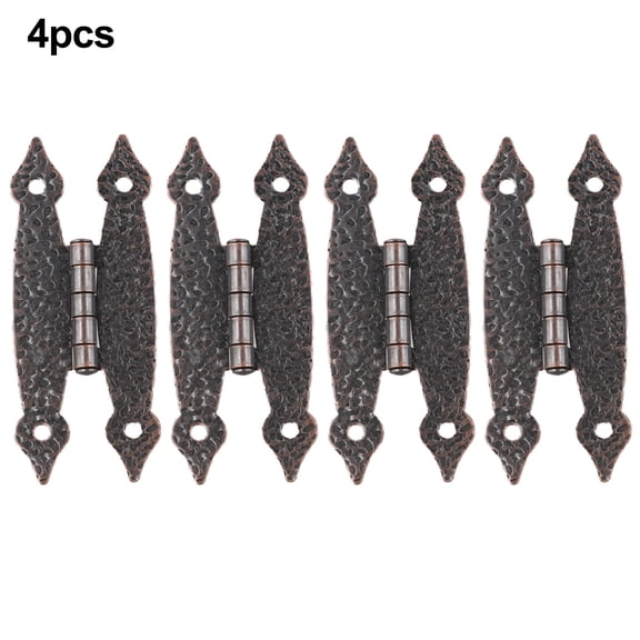 Homena 4 Antique HShaped Hinges in Robust Cast Iron for Cabinet Doors and More