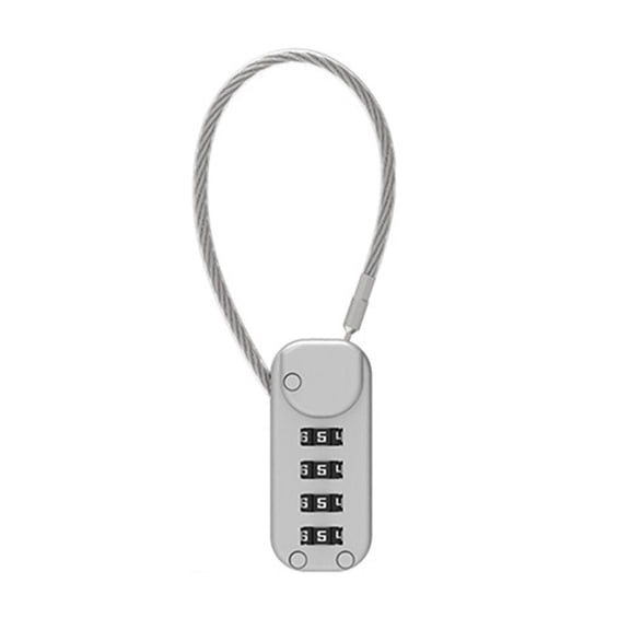 Homena 4 Digit Combination Padlock Anti-Theft Combination Padlock Zinc Alloy Steel Cable Password Lock Waterproof Luggage Cabinet Lock