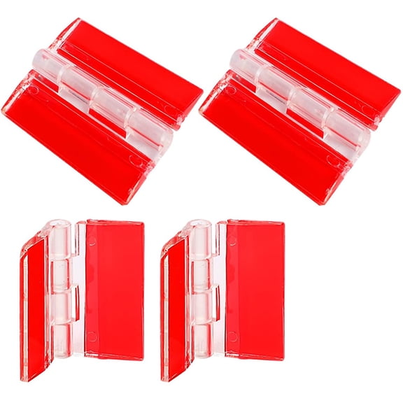 Homena 4 Pcs Acrylic Hinge Clear Plastic Hinge Transparent Plastic Hinges Continuous