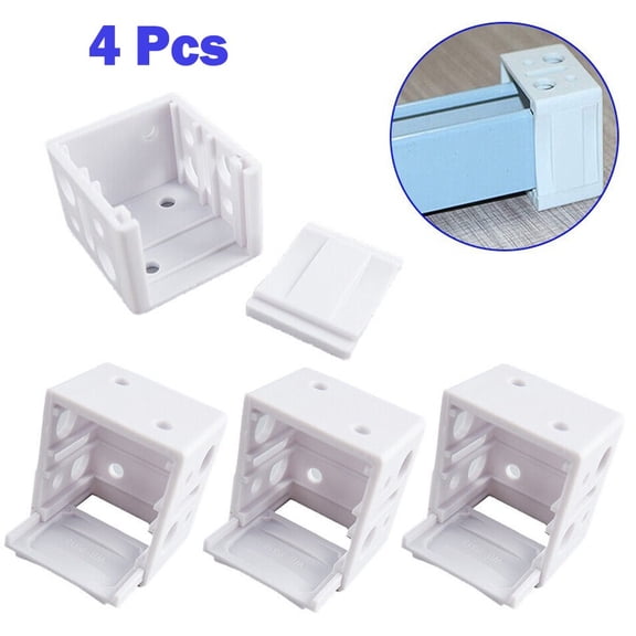 Homena 4 Pcs Plastic Blinds Headrail Bracket White Head Track End Cover Holder Box Mounting Bracket For Blinds