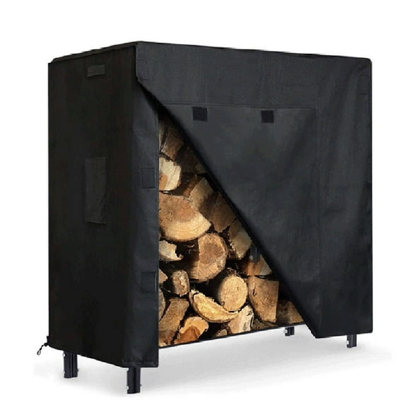 Homena 4FT Heavy Duty Waterproof Log Rack Cover for Outdoor Firewood Protection from Dust and Sunlight with Adjustable Design