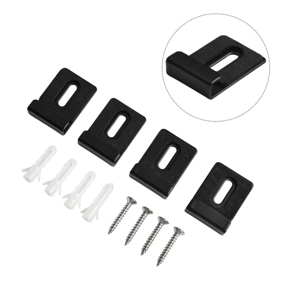 Homena 4PCS Mirror Clip Frameless Unframed Wall Hanging Fixing Kit Mirror Glass Wall Brackets Clamp Bathroom Glass Hardware