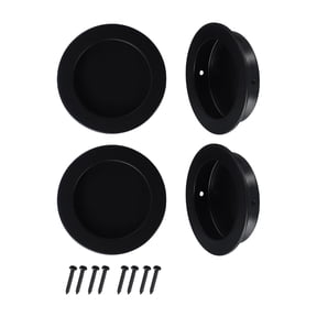 Homena 4PCS Recessed Cabinet Handle Drawer Knobs Round Finger Pull Furniture Sliding Door Handle Flush Pocket Inset Edge Pulls Hardware