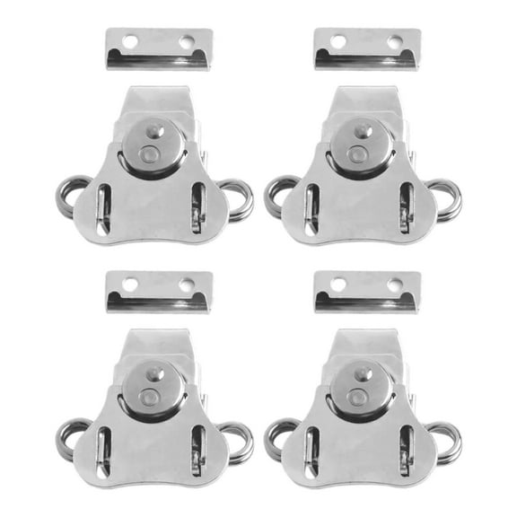Homena 4Pack Spring Latch Stainless Steel Spring Loaded Small Butterfly Latch For Cabinets Tool Box Locker Flight Case Microphone Box