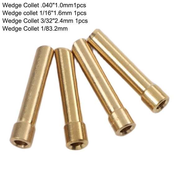 Homena 4pcs 1.0/1.6/2.4mm TIG Collet Wedge Collet Kit For DB SR WP 17 18 26 TIG Welding Torch Welding Torch Kit