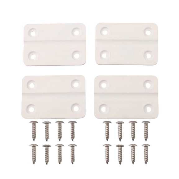 Homena 4pcs Replacement Hinges For Igloo Cooler Box White Plastic Hinges With Screws Kit Wooden Box Gifts Box Hardware Accessories