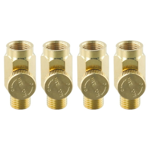 Homena 4pcs Solid Brass Air Compressor Air Pressure Valve 1/4'' NPT Inline Regulator Air Compressor Parts Accessory