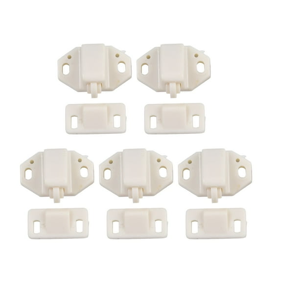 Homena 5 Pack ABS Roller Catch for Furniture Cabinet Door with Spring Loaded Strike Roller and Complete Hardware Installation