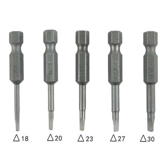 Homena 5 Pc Magnetic Triangle Head Screwdriver Bits 1/4-inch Hex Shank Electric Tools