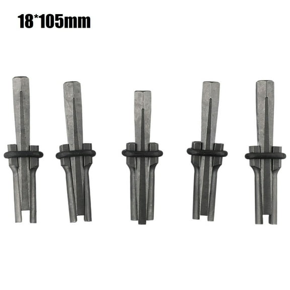 Homena 5 Set 18mm Plug Wedges Feather Shims Rock Stone Splitter Hand Tools Concrete Splitting Tools Cutting Expansion Tool