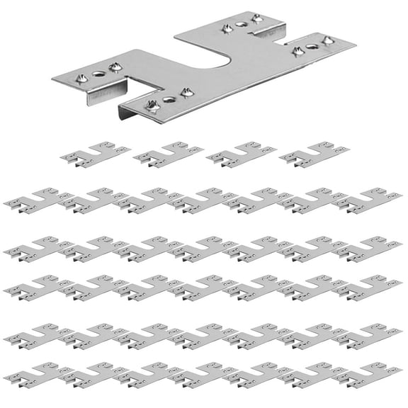Homena 50/100pcs Solar Panel Grounding Clip Washer Solar Grounding Conductive Sheet For Photovoltaic System Stainless Steel Guide Rail
