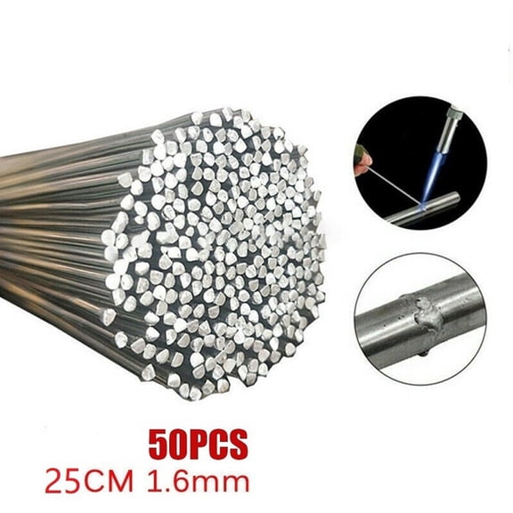 Homena 50pcs Aluminium Welding Rods Wire Brazing Low Temperature Easy Melt Aluminum Solder Soldering Rod Weld Bars