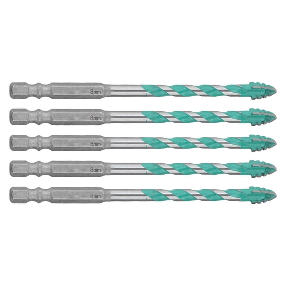 Homena 5PC Drill Bits for Glass Wood Metal Tiles Four-edge serrated eccentric drill
