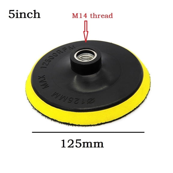Homena 5inch 125mm Sanding Disc Hook And Loop Buffing Pad Rotary Backing Pad M10/M14 Drill Adapter For Electric Polisher