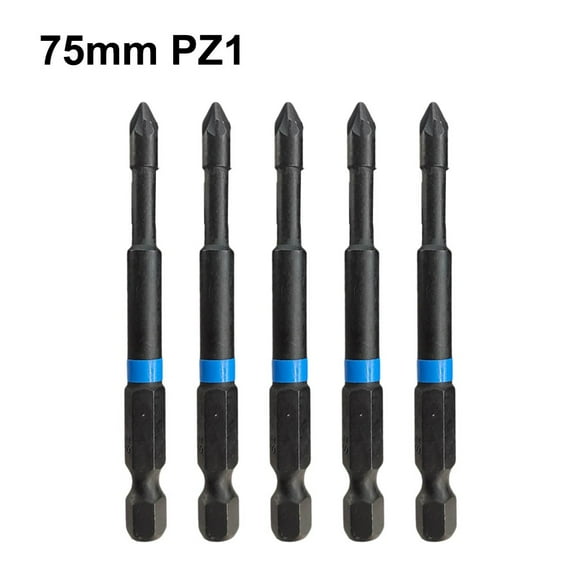 Homena 5pcs PZ 1 PZ 2 PZ3 Screwdriver Bits 75mm Set 1/4 Inch Hex Shank Magnetic Alloy Steel Driver Bit Hand Tools