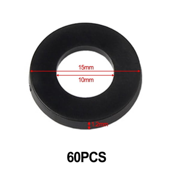 Homena 60pc Hinge Rings Fitting Rings Washer White Plastic For Door Hinge Prevents Floor Abrasion 0.5-1.2mm