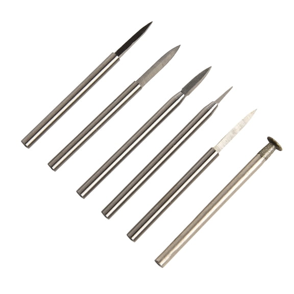 Homena 6Pcs Wood Carving Drill Bits For Rotary Tool Engraving Crafts Grinding Tool 3mm 2.5mm Shank Wood Milling Burrs Grinding Tool