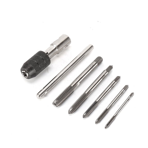Homena 6pcs Adjustable T-type Ratchet Tap Wrench One-piece-Metric 3mm To 8mm Hand Tap Wrench Thread Tapping Tool Set M3 To M8