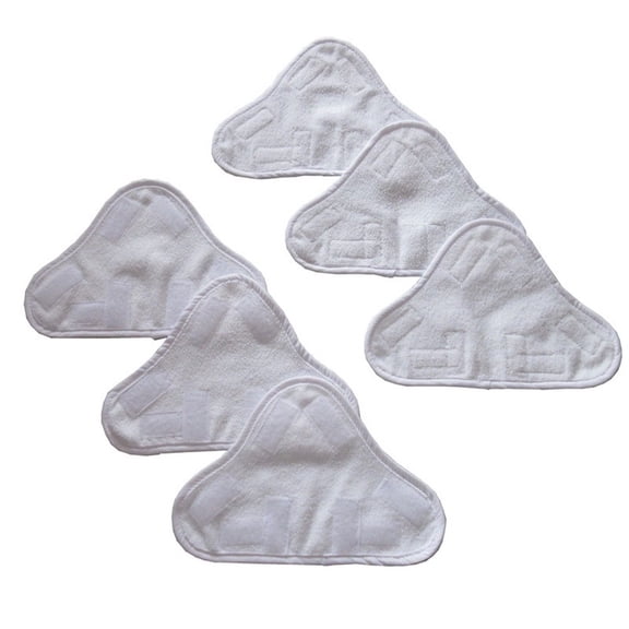 Homena 6pcs For-X5 For Steam Mop Fiber Cloth Cover White Triangle Mop Cloth Flat Mop#