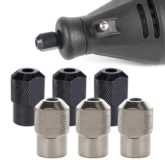 Homena 6pcs Mini Drill Chuck M80.75mm Zinc Alloy Chuck Nut Metric Thread Chuck Nut For Electric Grinder Rotary Tool Accessories