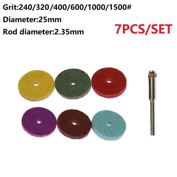 Homena 6pcs Polishing Wheel Nylon Fiber Abrasive Point T-shaped Grinding Wheel Rotary Tools For Grinder Power Tool Accessories