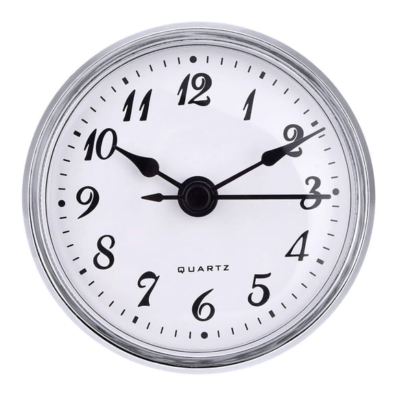 Homena 70MM Clock Inserts Quartz Clock Inserts Silvery Trim Clear Lens DIY Clock Repair Easy Battery Installation Gold Trim