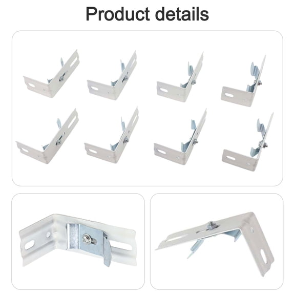 Homena 8 Pack L Shaped Brackets for Vertical Blinds Designed for 1 12 Inch Head Rails