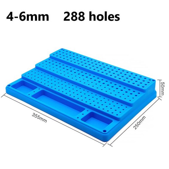 Homena 82-288 Holes CNC Storage Box Organizers Box Drill Bit Plastic Tool Holder Organizer End Milling Tool4-16mm 8-12mm 4-32mm 16-32mm
