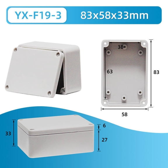 Homena 83x58x33 mm Outdoor Electrical Junction Box IP66 Plastic Project Box