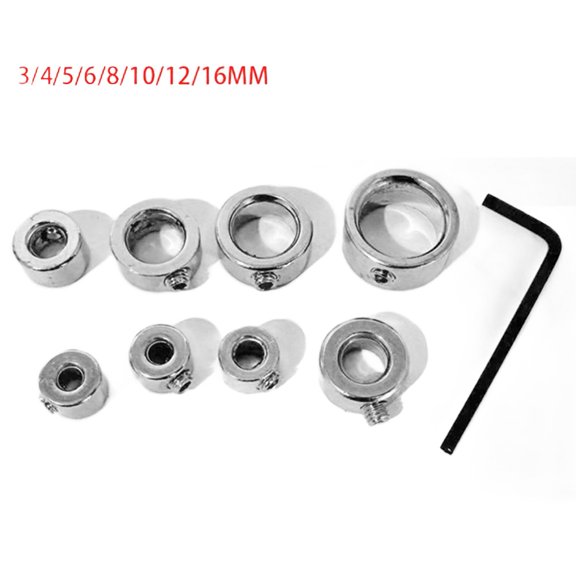Homena 8pcs/set 3mm-16mm Woodworking Drill Locator Drill Bit Depth Stop Collars Ring Limit Ring For Drill Bit