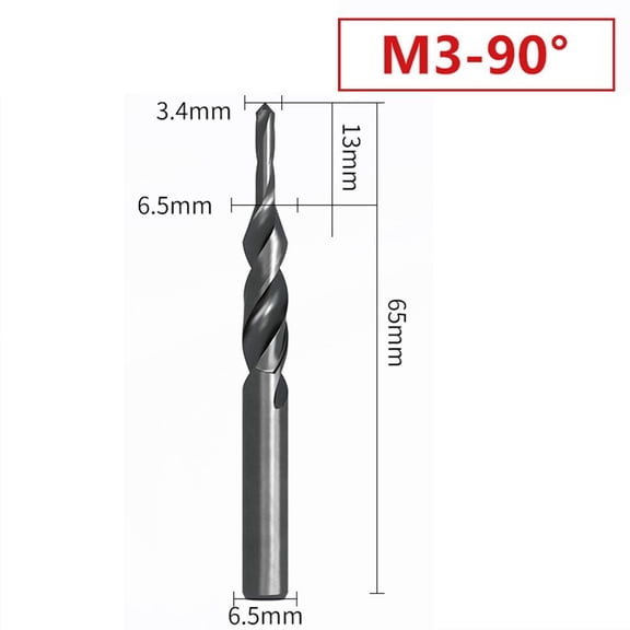 Homena 90/180 Degree HSS Counterbore Spiral Step Drill Bit For Metal DrillingChamfering Step Drill Countersunk Head Drill Power Tools