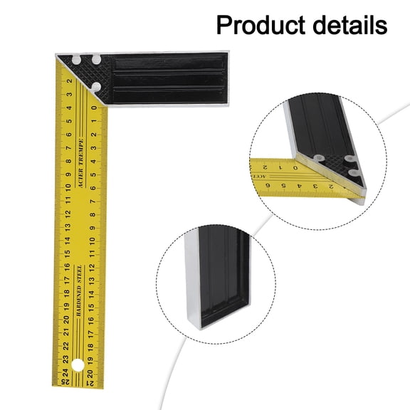 Homena 90 Degree Square Ruler Stainless Steel Tool Carpenter Engineer L-Square Ruler Woodworking Measure High Quality
