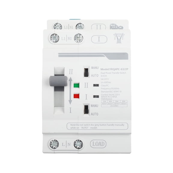Homena ATS Automatic Transfer Switch Electrical Selector Switche Dual Power Switch For Generator Intelligence Light Switch 2P 100A 220A