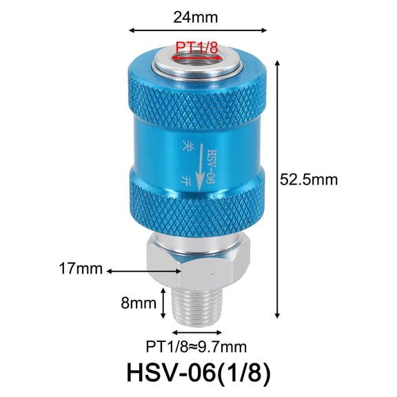 Homena Air Flow Control Flow Control Manual Switch HSV-06 Slide Valve Large Effective Flow Area One-way Valve Sensitive Sliding