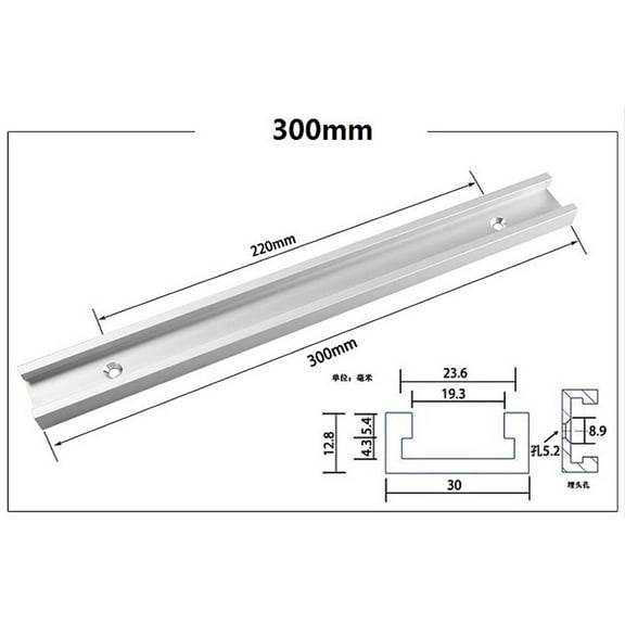 Homena Aluminium Alloy T-tracks Slot Miter Track And Miter Bar Slider Table Saw Miter T Track 300mm/400mm/500mm Tools Parts