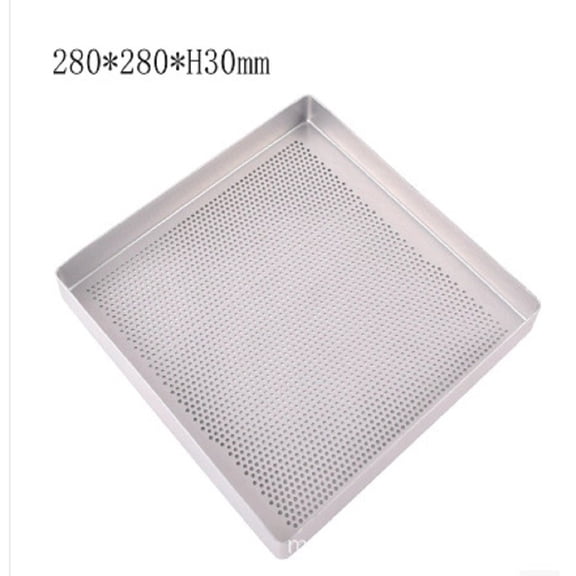 Homena Aluminum Baking Tray Perforated Pan For Home Baking Aluminum Alloy 1.5mm Thickness Perforated Holes Even Heat Distribution