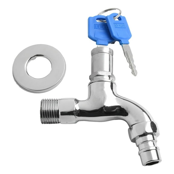 Homena Anti Theft 12 Thread Alloy Sink Tap Key Lock Outdoor Faucet Lockable Water Tap