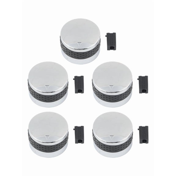 Homena BBQ Parties 2.25 Dia X 1.5 H Grill Knobs Set Soft Silicone Ring Chrome Plated Finish Easy To Install Fits Most Gas Grills