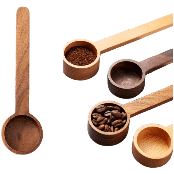 Homena Black Walnut Wood Coffee Measuring Spoon Solid Wood Scoop for Coffee Beans