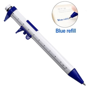Homena Blue Multifunction Pen Ballpoint Pen Portable Size 2 In 1 Function Engraved Graduations Easy To Carry Office Use